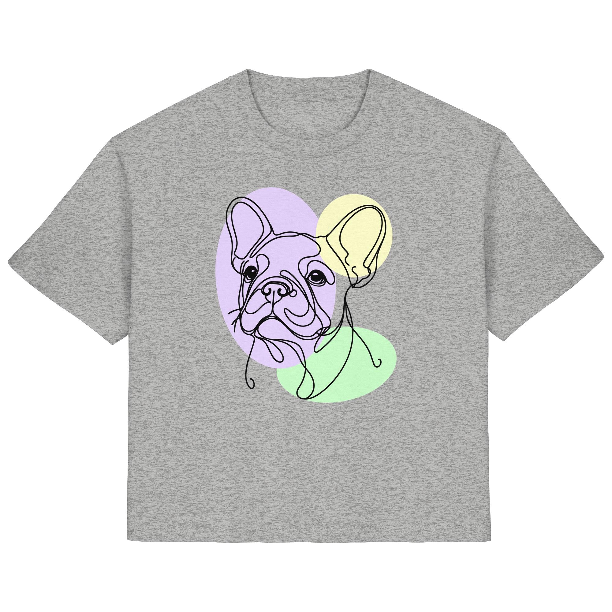 Line Art - Süße Französische Bulldogge - Ladies Organic Shirt