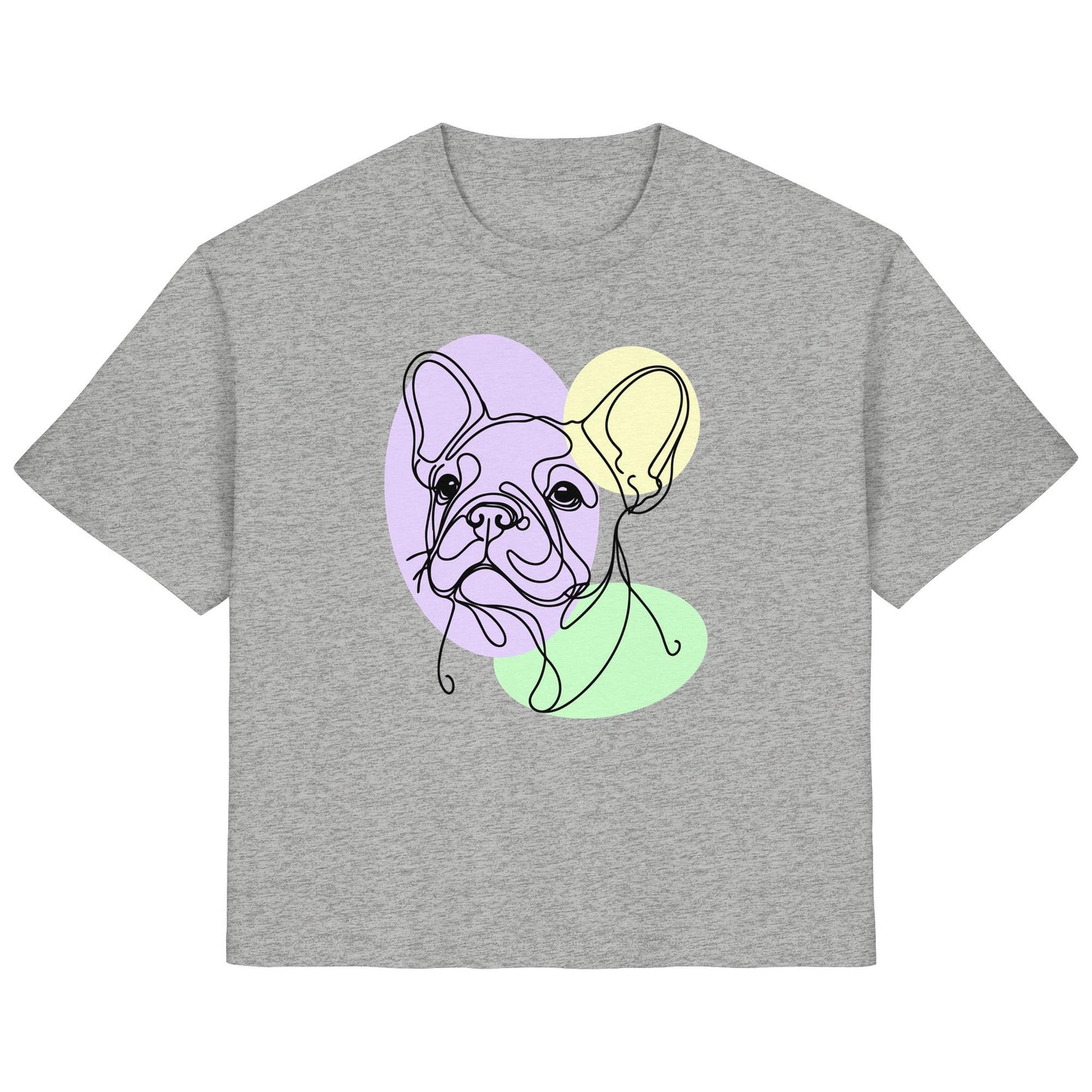 Line Art - Süße Französische Bulldogge - Ladies Organic Shirt