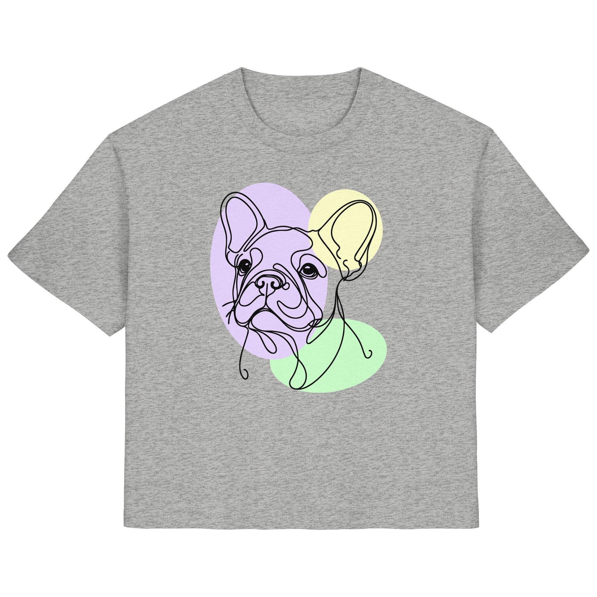 Line Art - Süße Französische Bulldogge - Ladies Organic Shirt