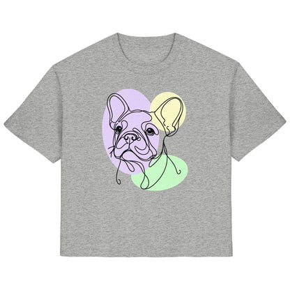 Line Art - Süße Französische Bulldogge - Ladies Organic Shirt