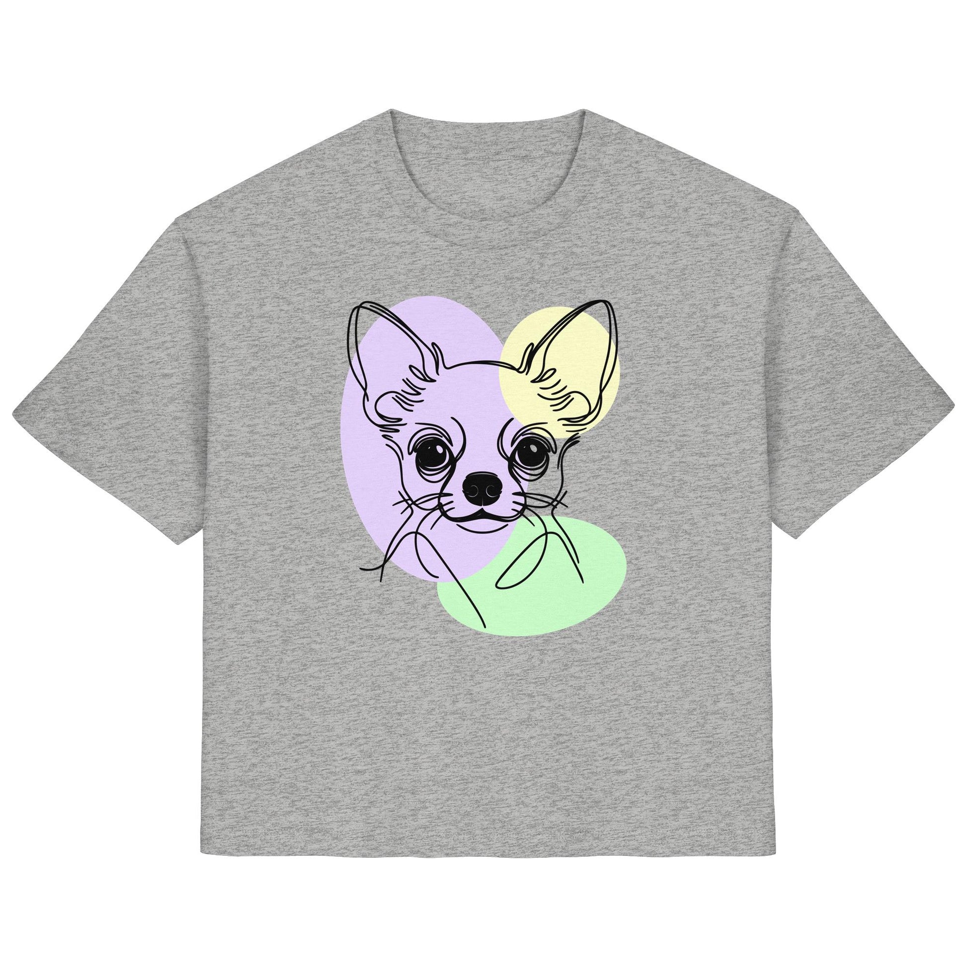 Line Art - Süßer Chihuahua (Kurzhaar) - Ladies Organic Shirt