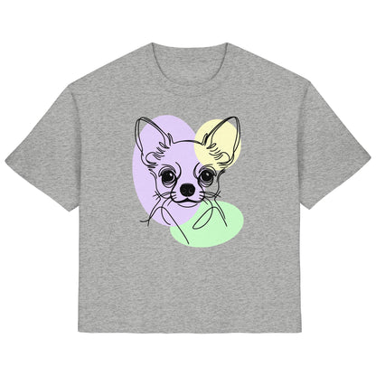 Line Art - Süßer Chihuahua (Kurzhaar) - Ladies Organic Shirt