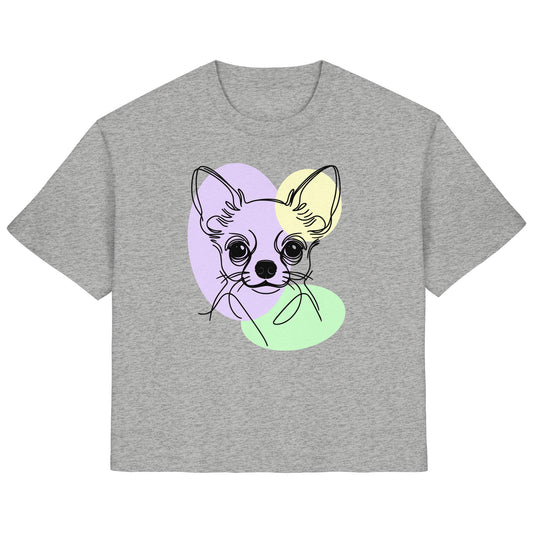 Line Art - Süßer Chihuahua (Kurzhaar) - Ladies Organic Shirt