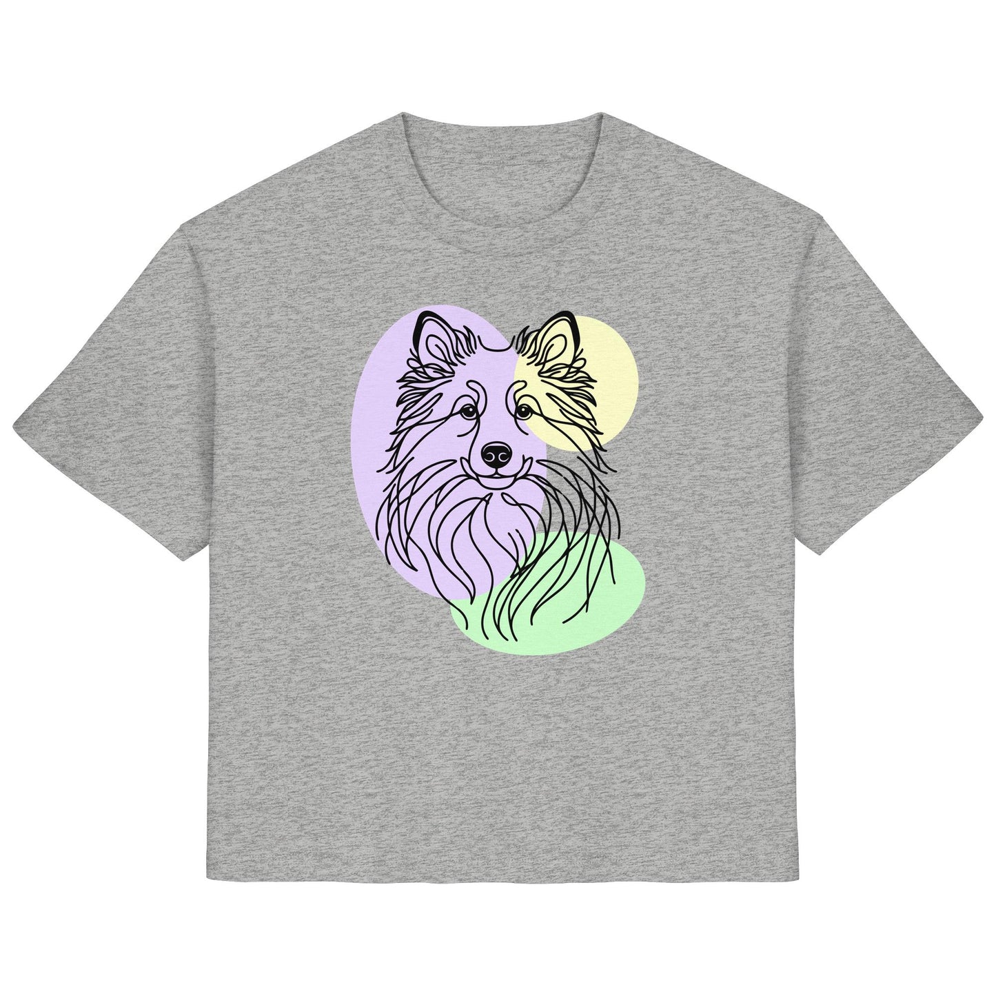 Line Art - Süßer Islandhund - Ladies Organic Shirt