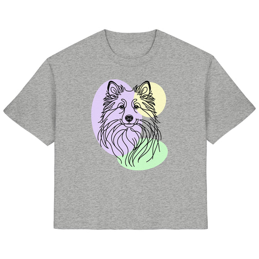 Line Art - Süßer Islandhund - Ladies Organic Shirt