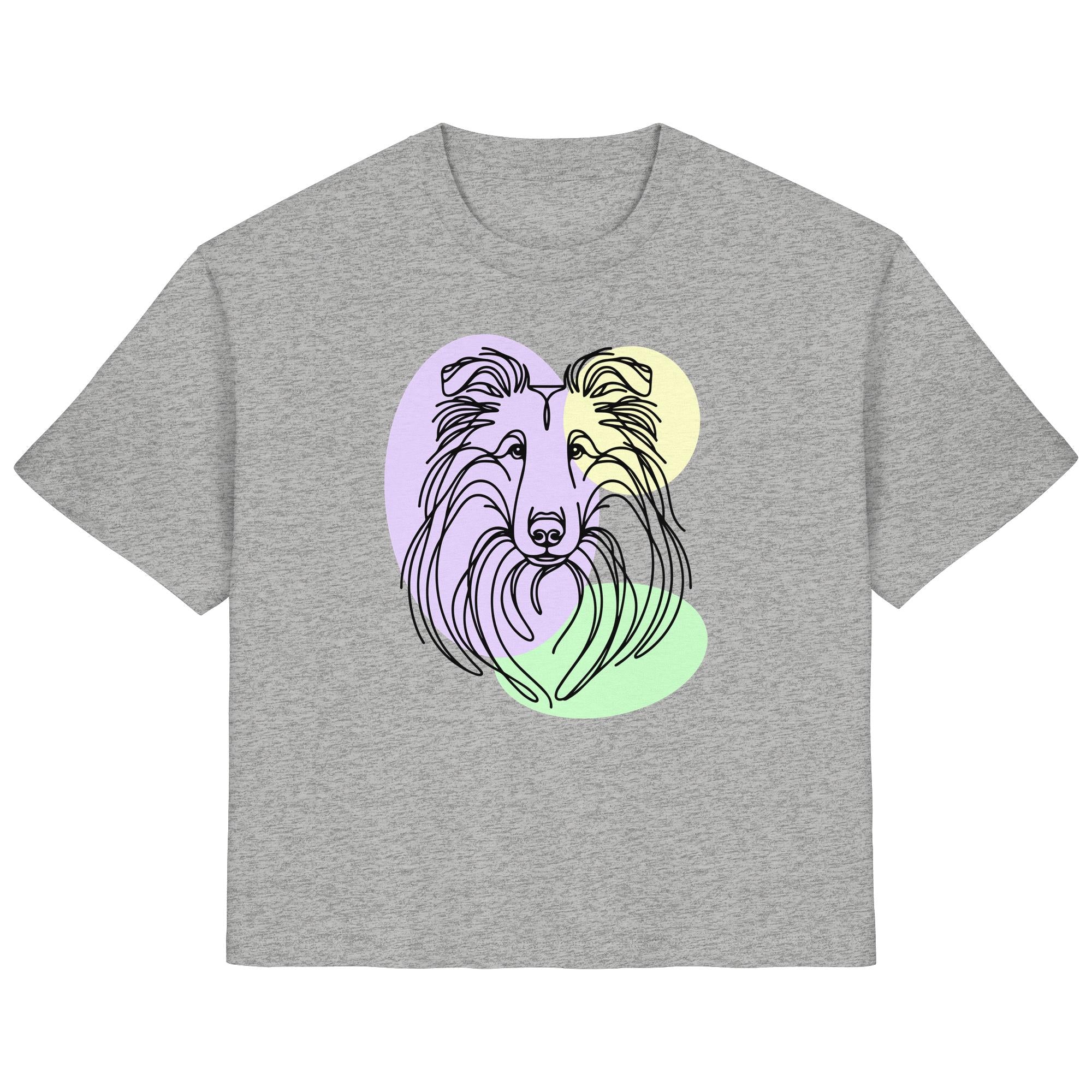 Line Art - Süßer Collie - Ladies Organic Shirt