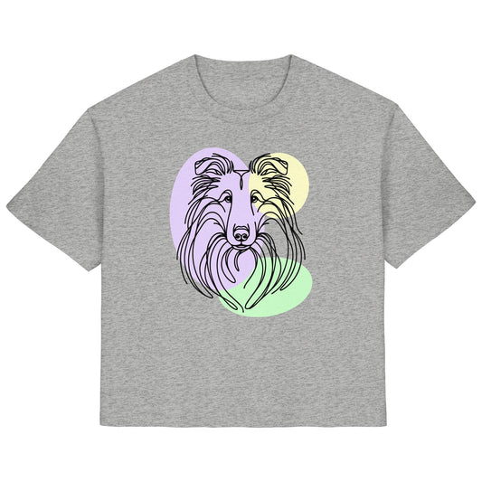 Line Art - Süßer Collie - Ladies Organic Shirt