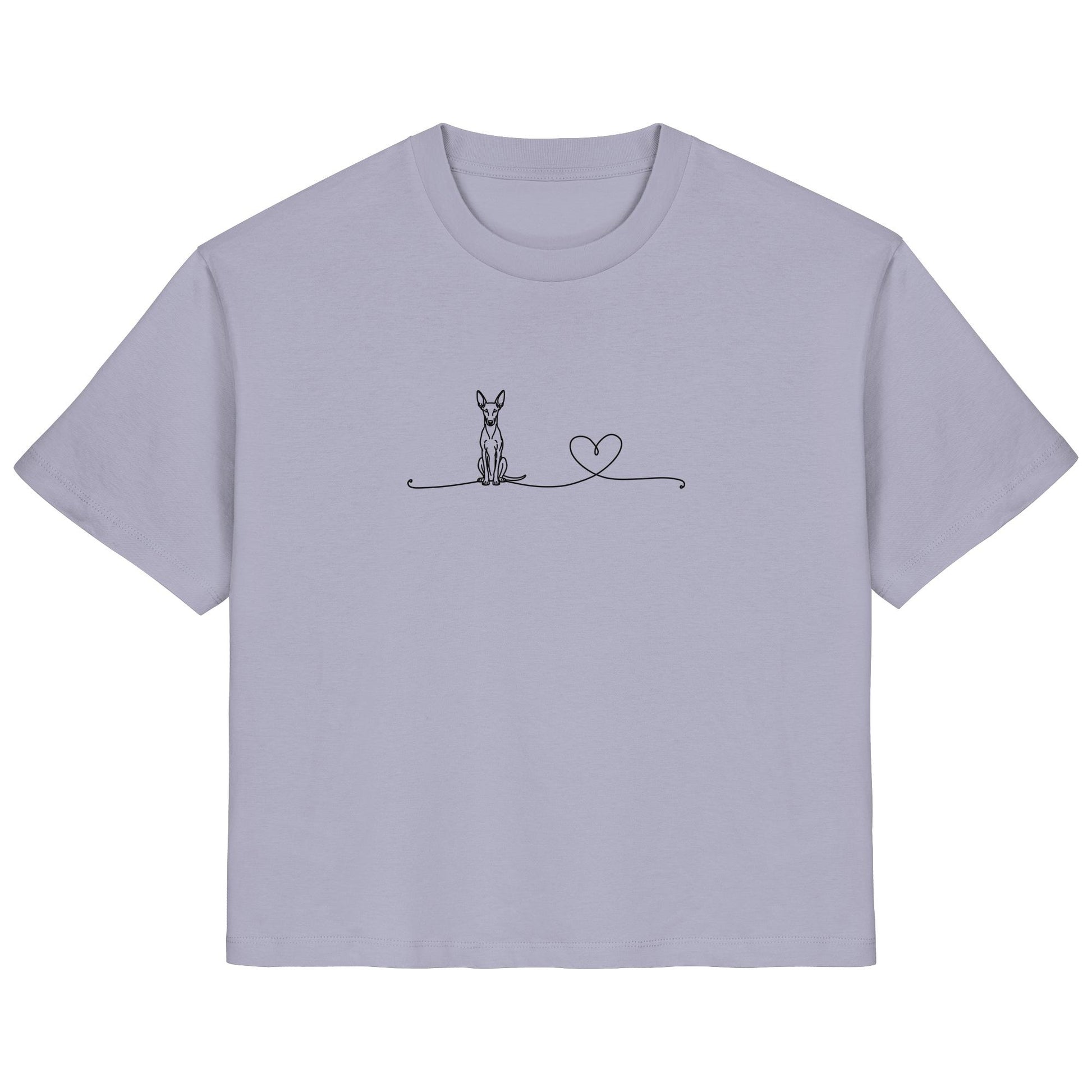 Line Art - Podenco mit Herz - Ladies Organic Shirt