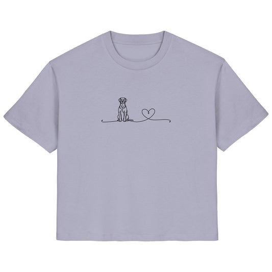 Line Art - Rhodesian Ridgeback mit Herz - Ladies Organic Shirt