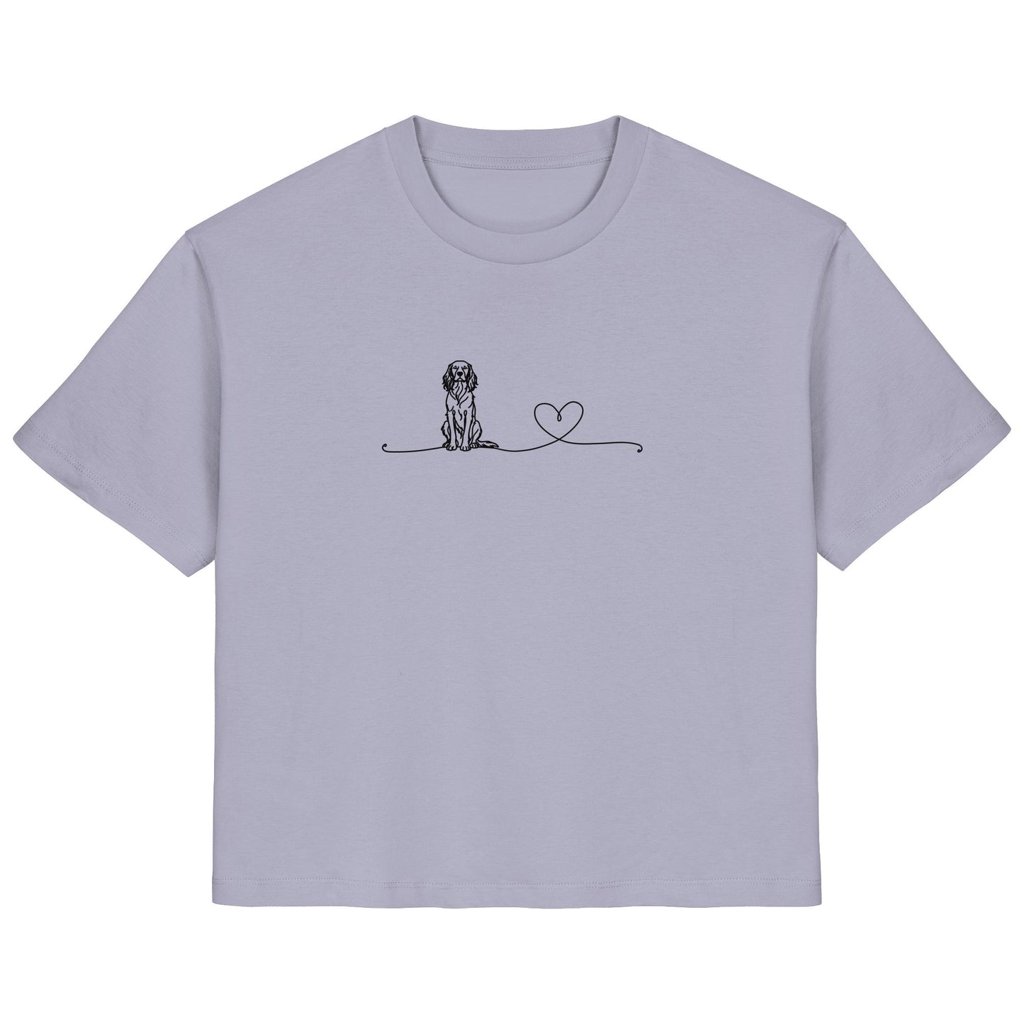 Line Art - Gordon Setter mit Herz - Ladies Organic Shirt