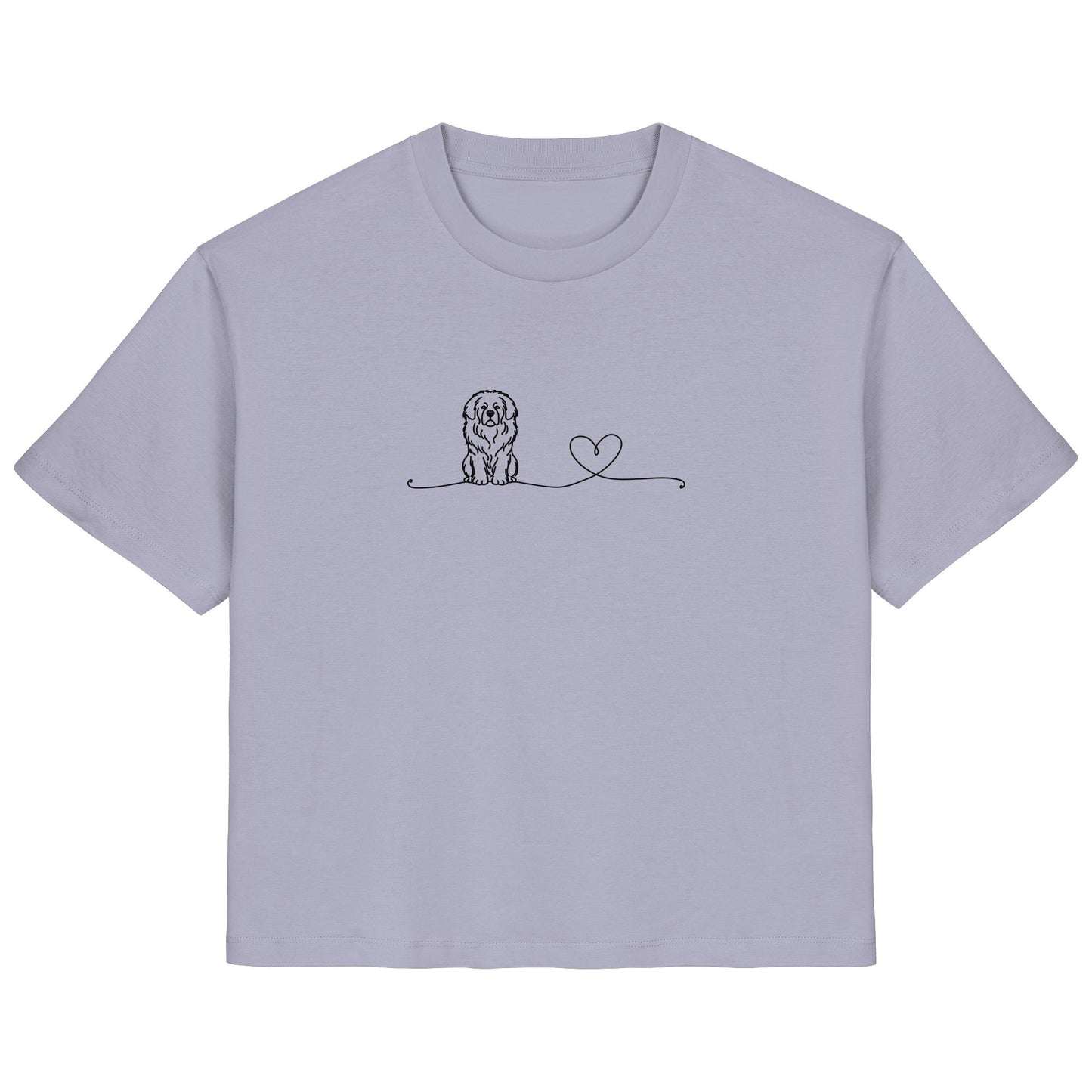 Line Art - Tibetdogge mit Herz - Ladies Organic Shirt