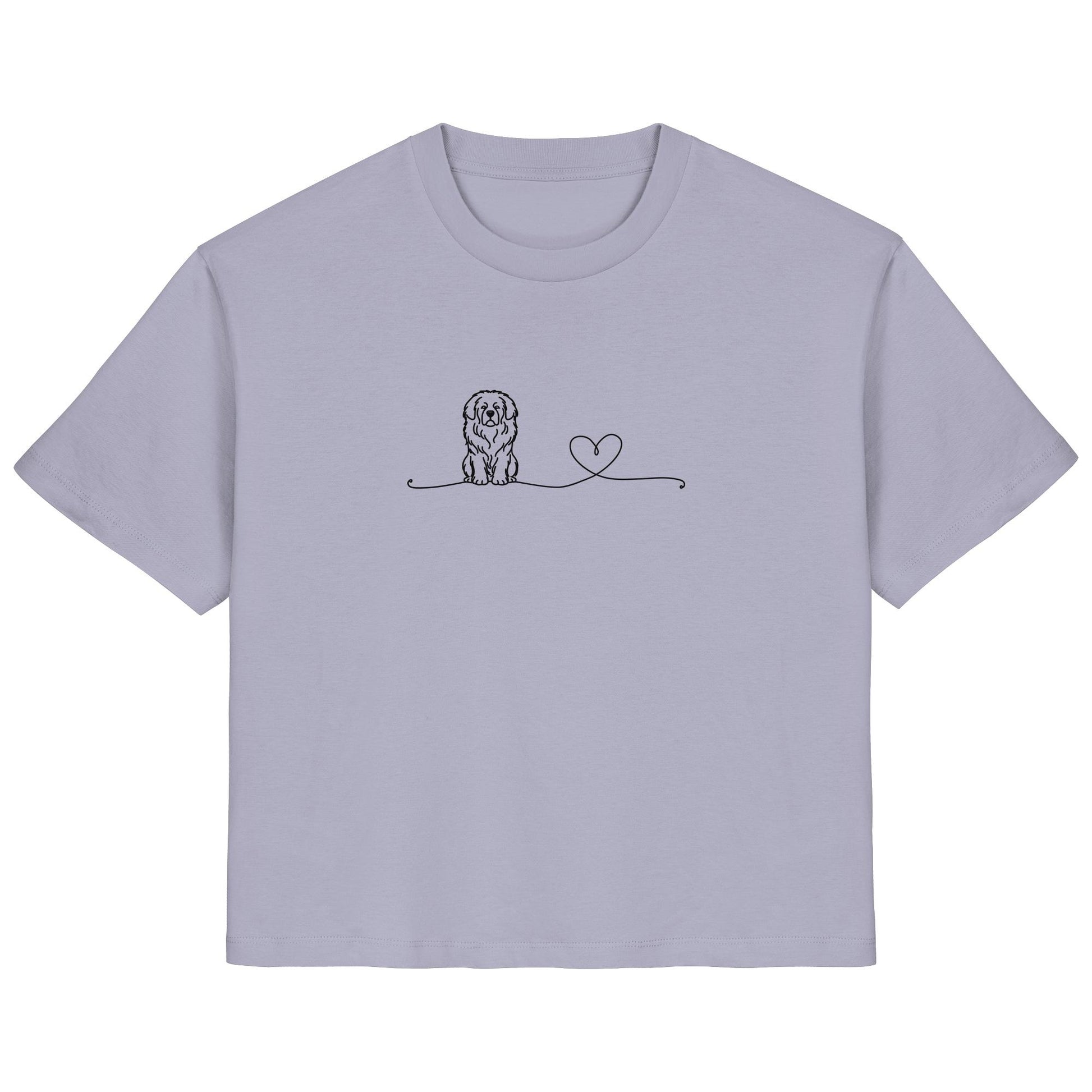 Line Art - Tibetdogge mit Herz - Ladies Organic Shirt