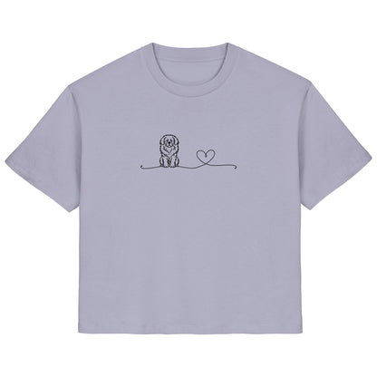 Line Art - Tibetdogge mit Herz - Ladies Organic Shirt