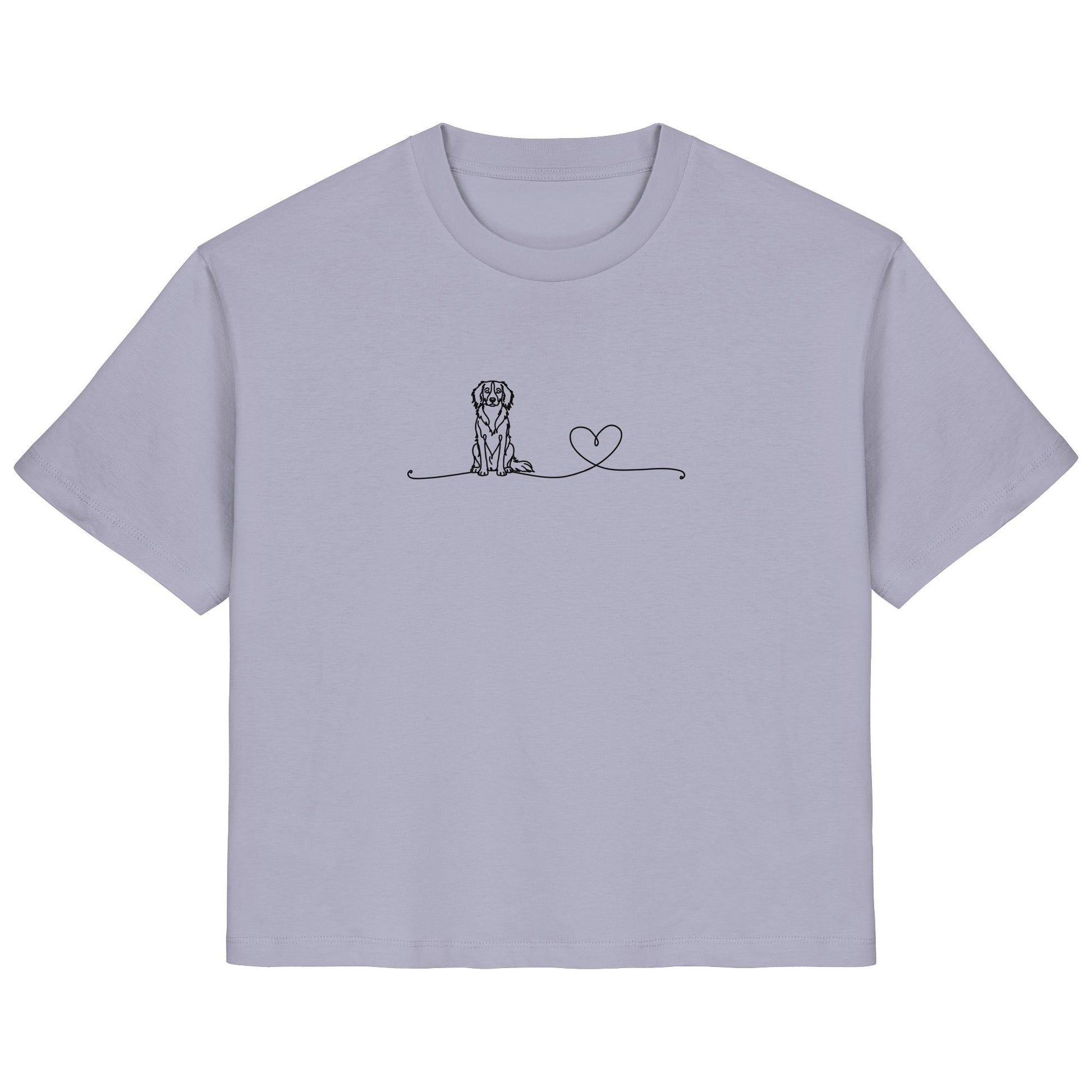Line Art - Kooikerhondje mit Herz - Ladies Organic Shirt