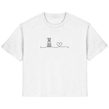 Line Art - Jack Russell mit Herz - Ladies Organic Shirt