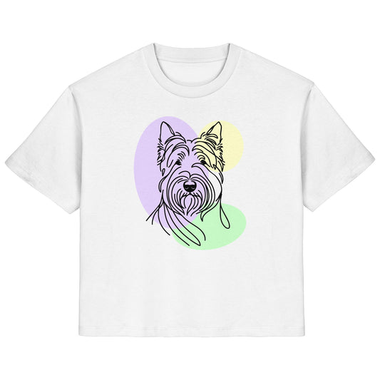 Line Art - Süßer Scottish Terrier - Ladies Organic Shirt
