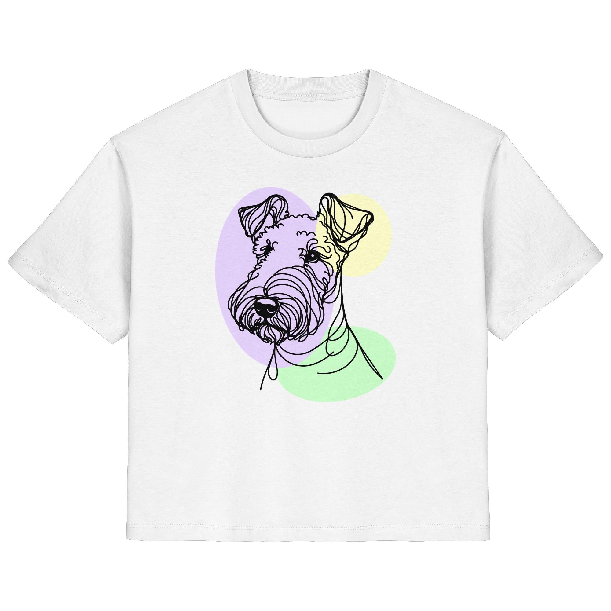 Line Art - Süßer Airedale Terrier - Ladies Organic Shirt