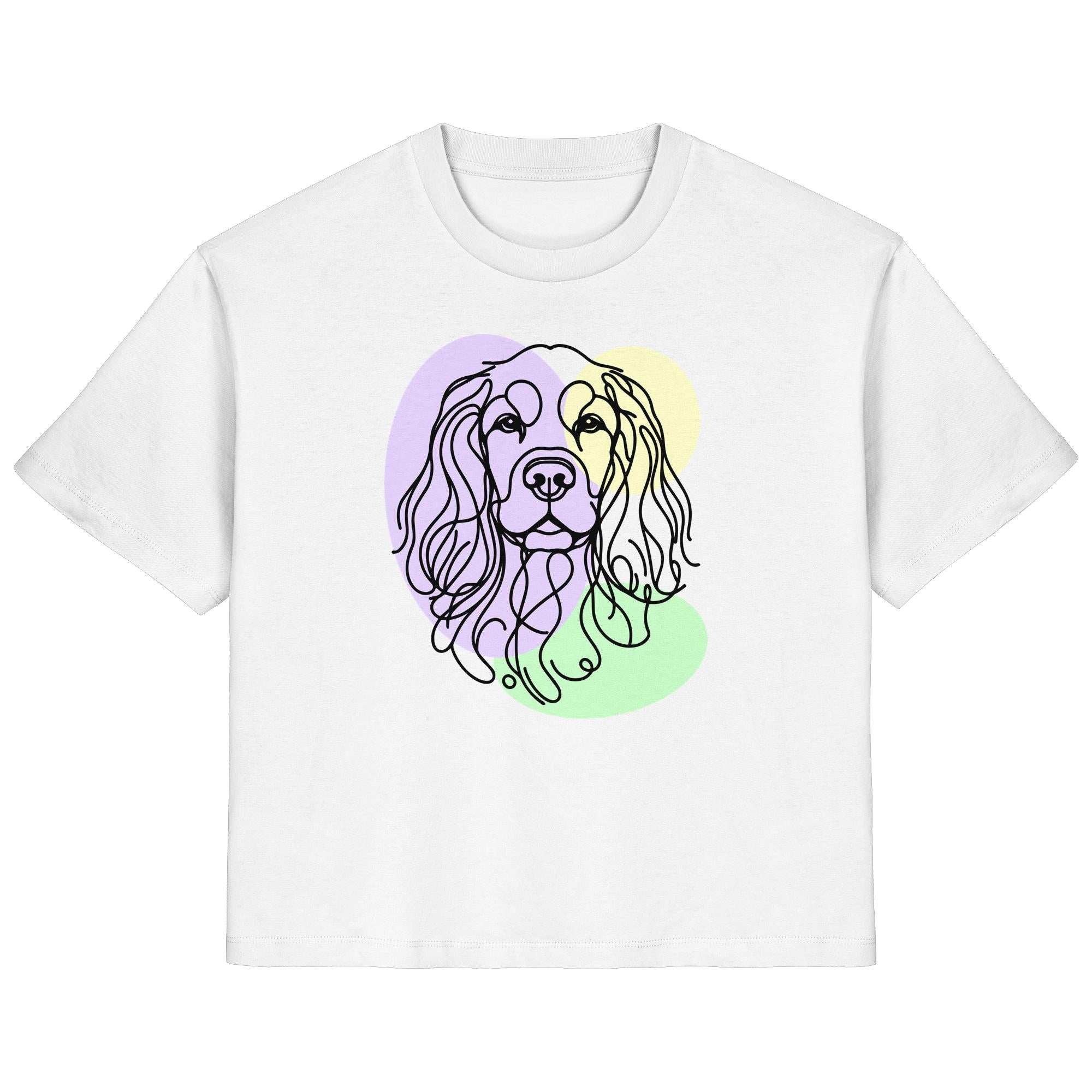 Line Art - Süßer Cocker Spaniel - Ladies Organic Shirt