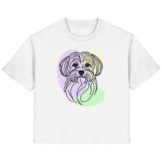 Line Art - Süßer Malteser - Ladies Organic Shirt