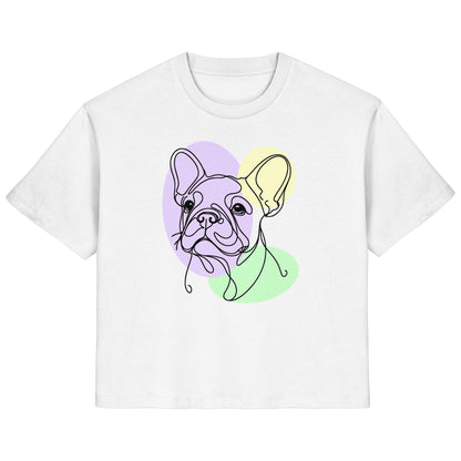 Line Art - Süße Französische Bulldogge - Ladies Organic Shirt