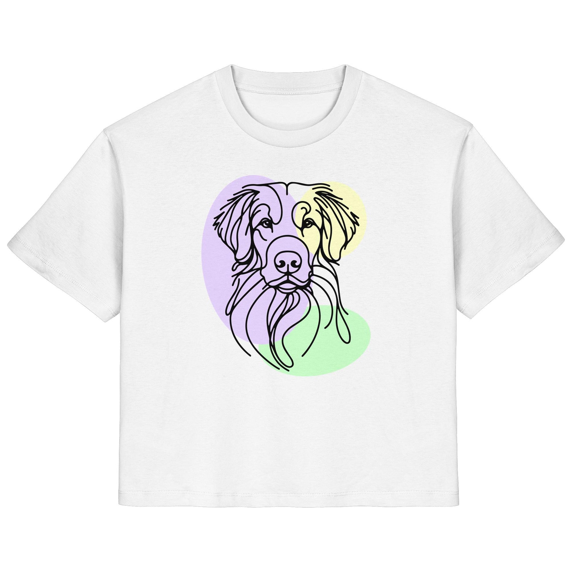 Line Art - Süßer Nova Scotia Duck Tolling Retriever - Ladies Organic Shirt