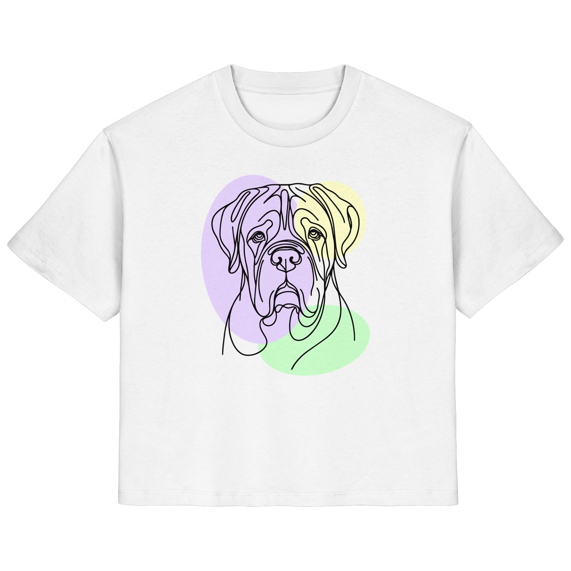 Line Art - Süße Bordeauxdogge - Ladies Organic Shirt