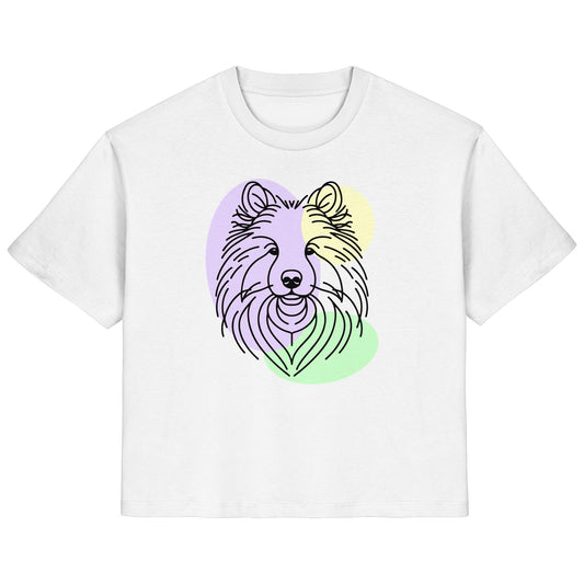 Line Art - Süßer Wolfsspitz - Ladies Organic Shirt