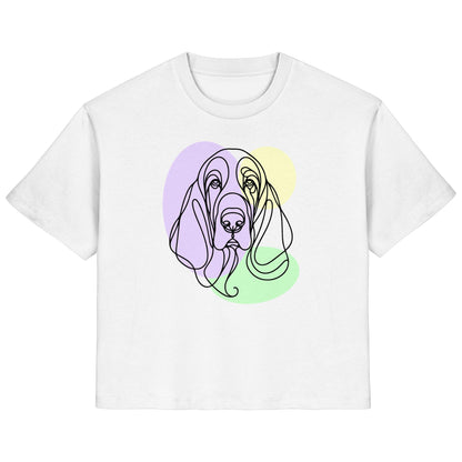 Line Art - Süßer Basset Hound - Ladies Organic Shirt