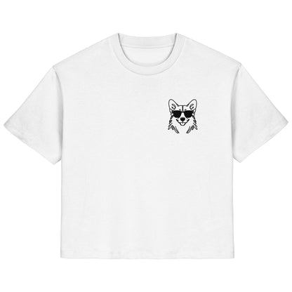 Line Art - Cooler Corgi - Ladies Organic Shirt