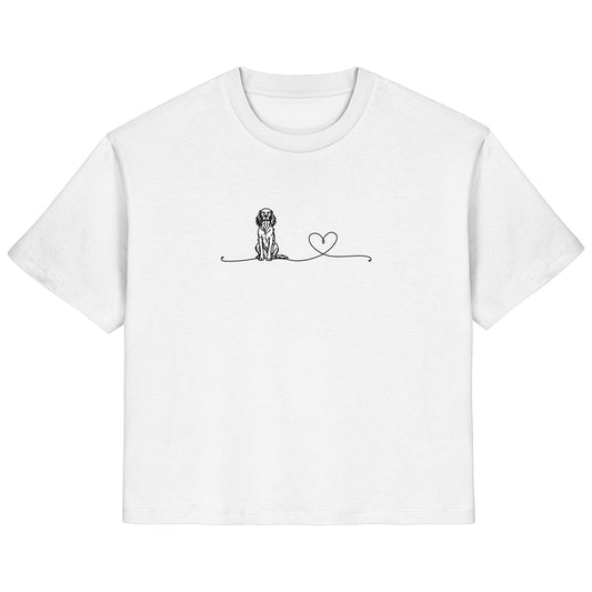 Line Art - Gordon Setter mit Herz - Ladies Organic Shirt