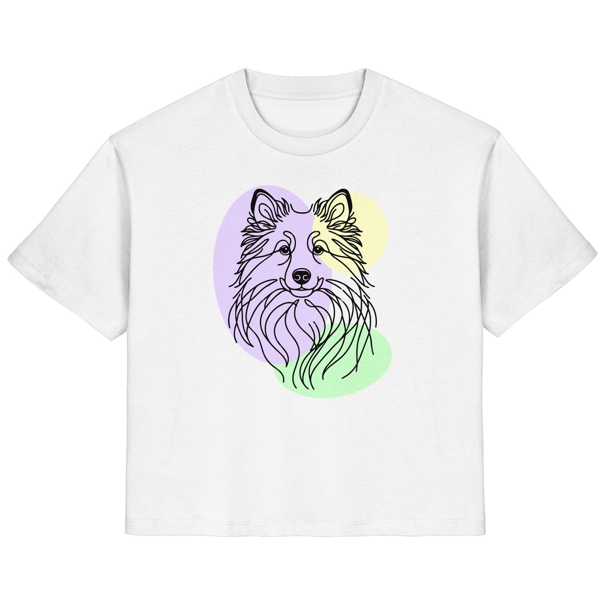 Line Art - Süßer Islandhund - Ladies Organic Shirt