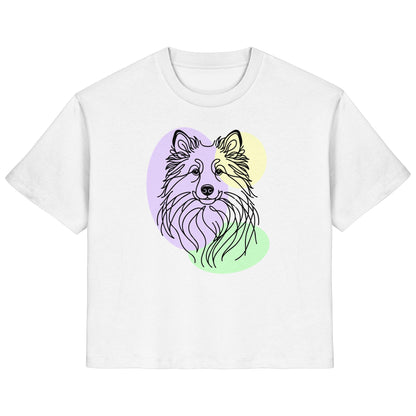 Line Art - Süßer Islandhund - Ladies Organic Shirt