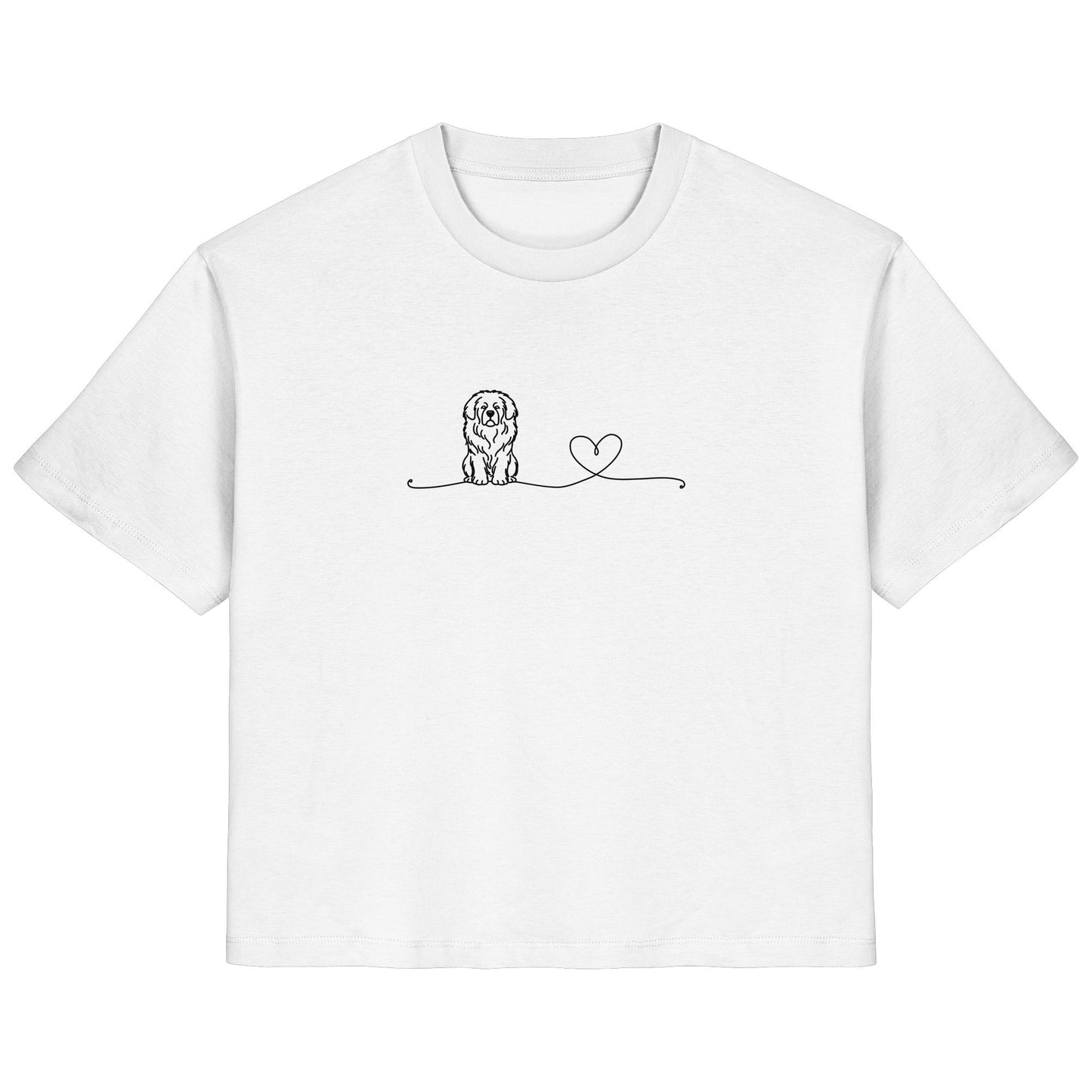 Line Art - Tibetdogge mit Herz - Ladies Organic Shirt