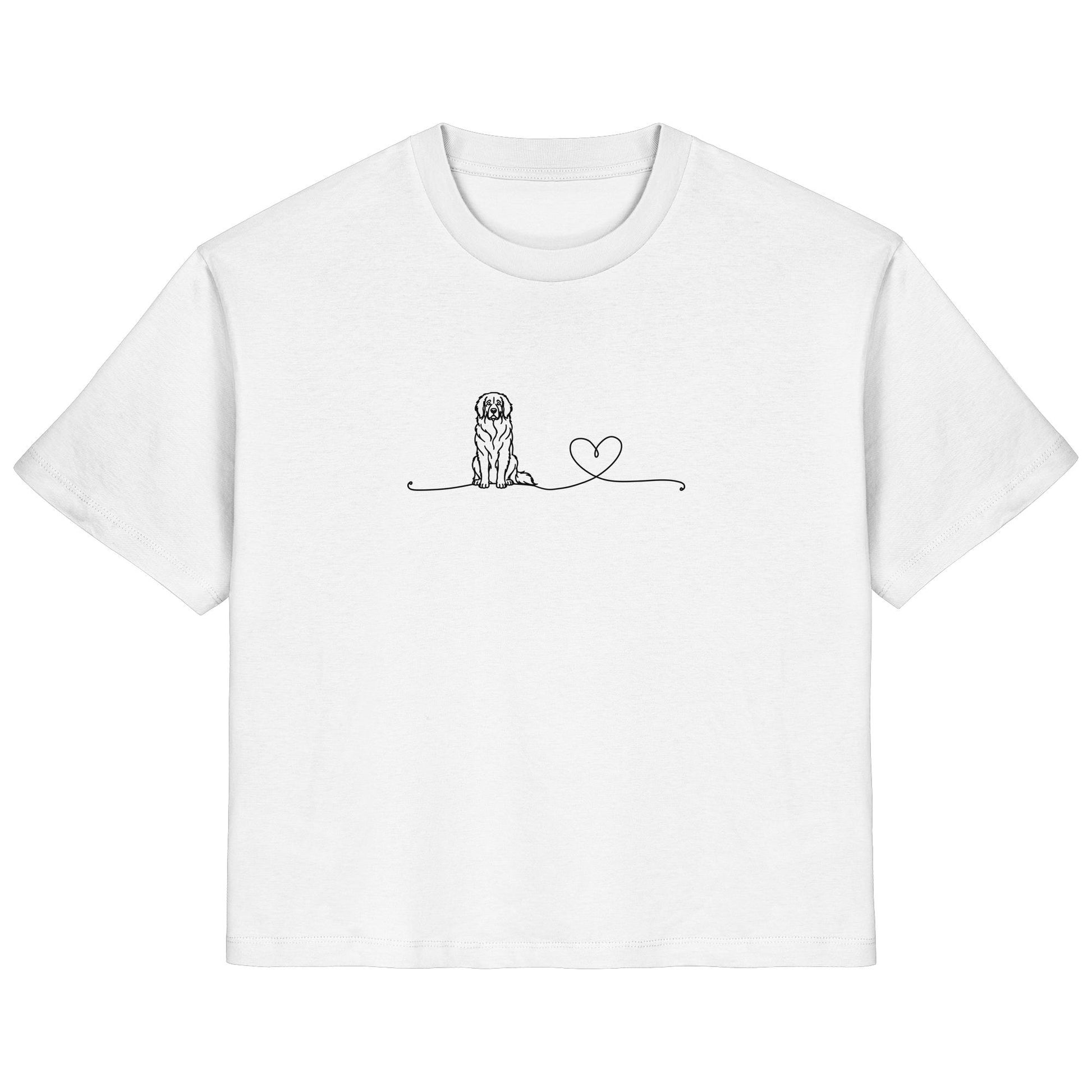 Line Art - Leonberger mit Herz - Ladies Organic Shirt