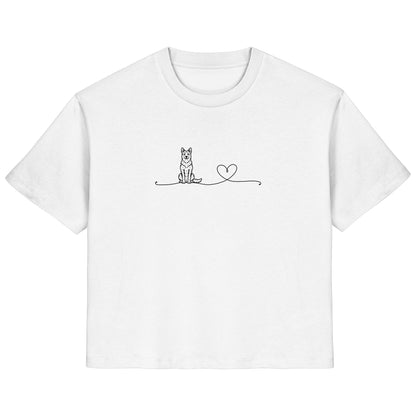 Line Art - Australian Cattle Dog mit Herz - Ladies Organic Shirt