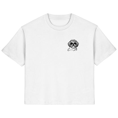 Line Art - Cooler Shih Tzu - Ladies Organic Shirt