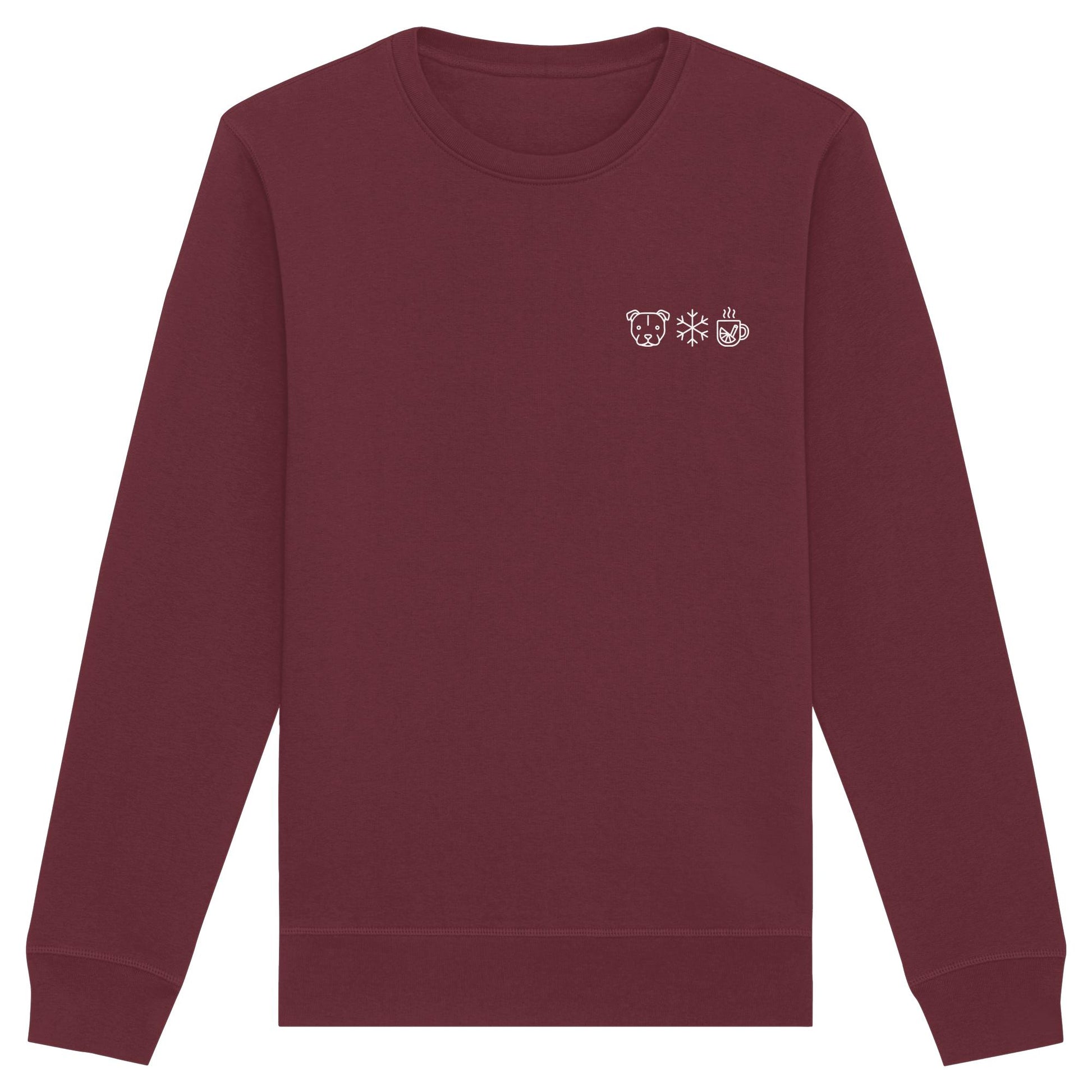 Staffordshire Bullterrier - Schneeflocke Glühwein - Organic Basic Unisex Sweatshirt