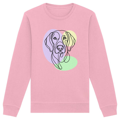 Line Art - Süßer Weimaraner - Organic Basic Unisex Sweatshirt