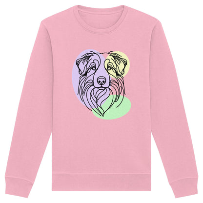Line Art - Süßer Australian Shepherd - Organic Basic Unisex Sweatshirt