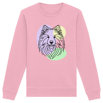 Line Art - Süßer Wolfsspitz - Organic Basic Unisex Sweatshirt