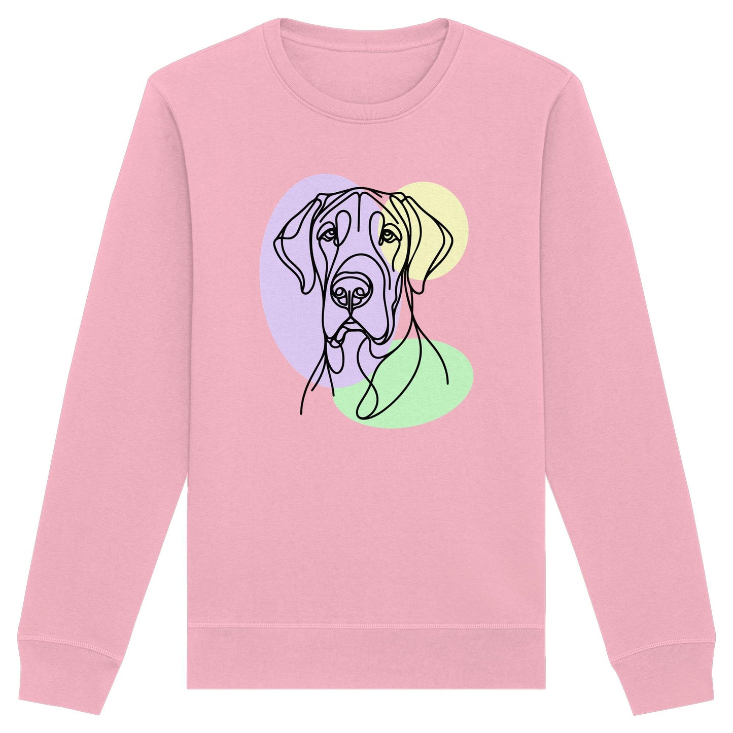 Line Art - Süße Deutsche Dogge - Organic Basic Unisex Sweatshirt