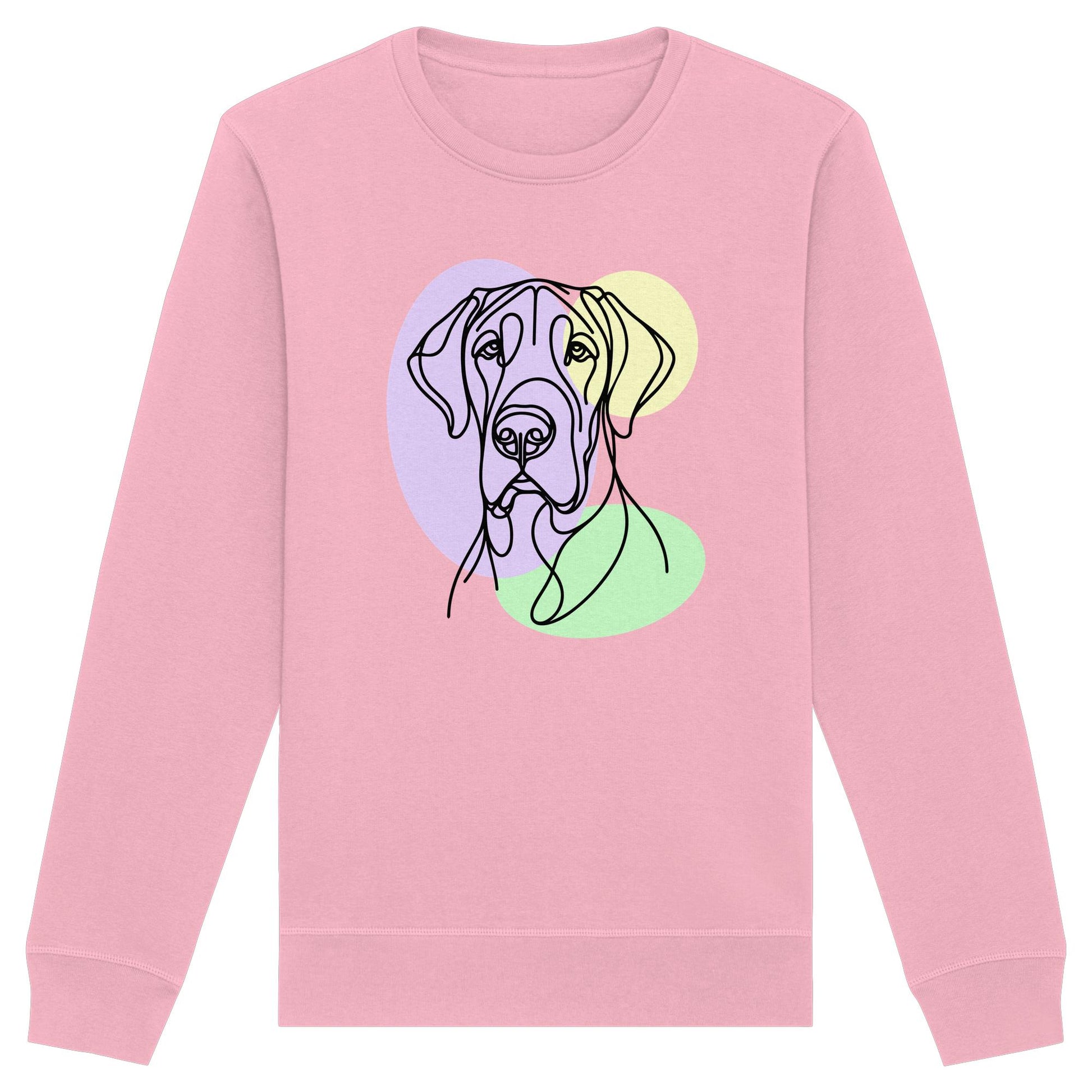 Line Art - Süße Deutsche Dogge - Organic Basic Unisex Sweatshirt