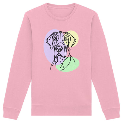 Line Art - Süße Deutsche Dogge - Organic Basic Unisex Sweatshirt