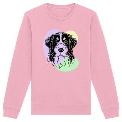 Line Art - Süßer Berner Sennenhund - Organic Basic Unisex Sweatshirt