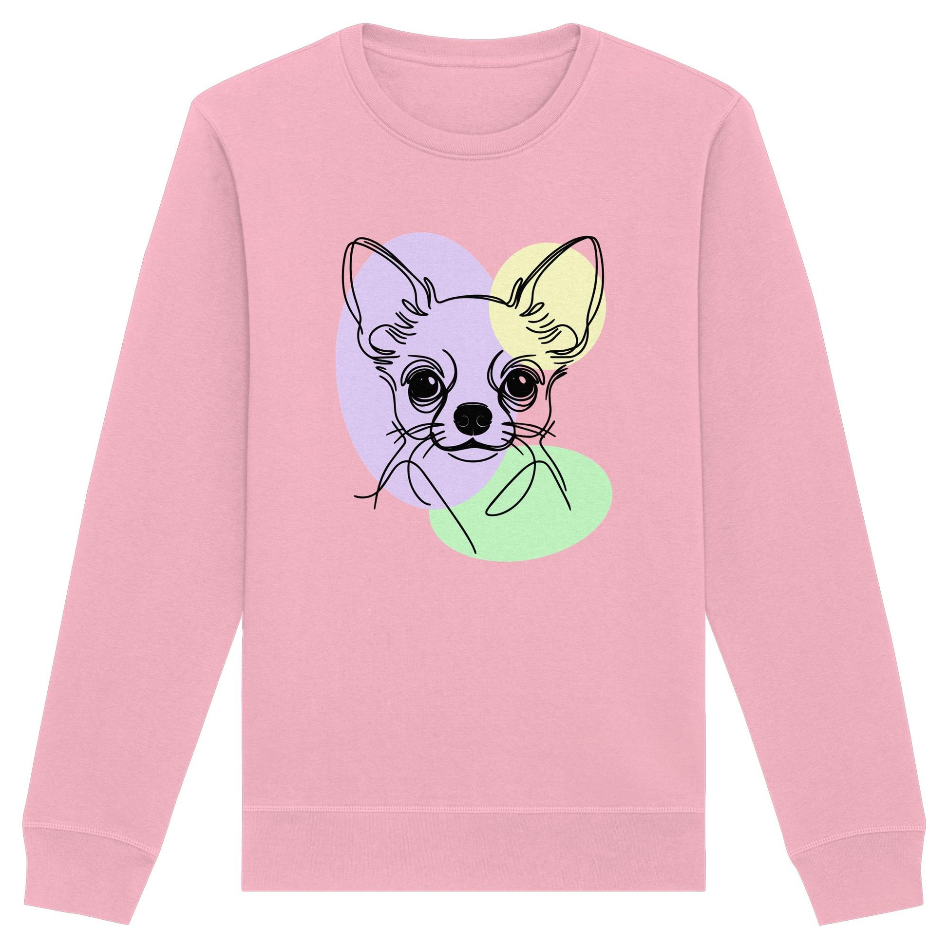 Line Art - Süßer Chihuahua (Kurzhaar) - Organic Basic Unisex Sweatshirt