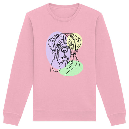 Line Art - Süße Bordeauxdogge - Organic Basic Unisex Sweatshirt