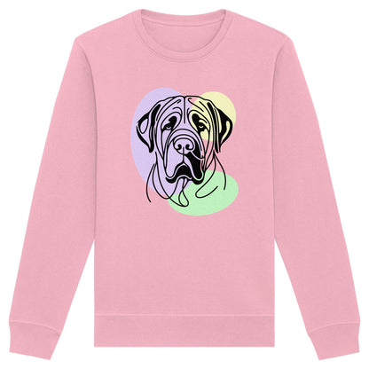 Line Art - Süßer Bullmastiff - Organic Basic Unisex Sweatshirt