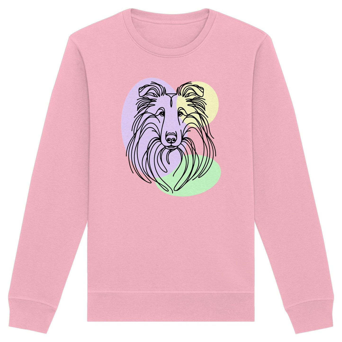 Line Art - Süßer Collie - Organic Basic Unisex Sweatshirt