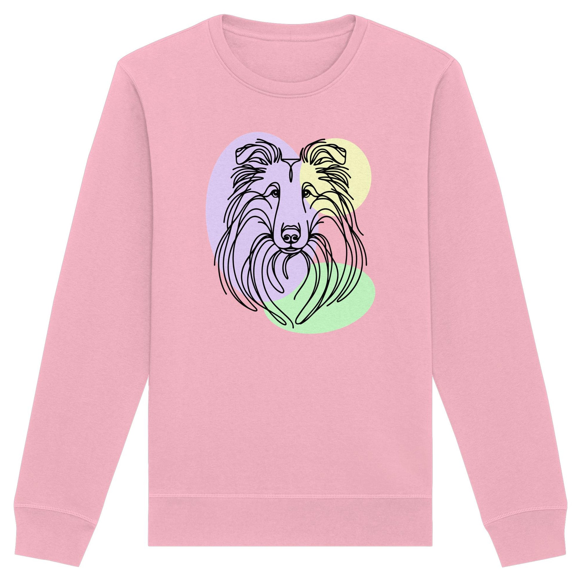 Line Art - Süßer Collie - Organic Basic Unisex Sweatshirt