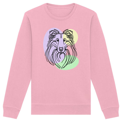 Line Art - Süßer Collie - Organic Basic Unisex Sweatshirt